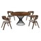 Armen Living Cirque and Jackie 5 Piece Walnut Round Dining Set SETCQDIWA5E - alternate 1